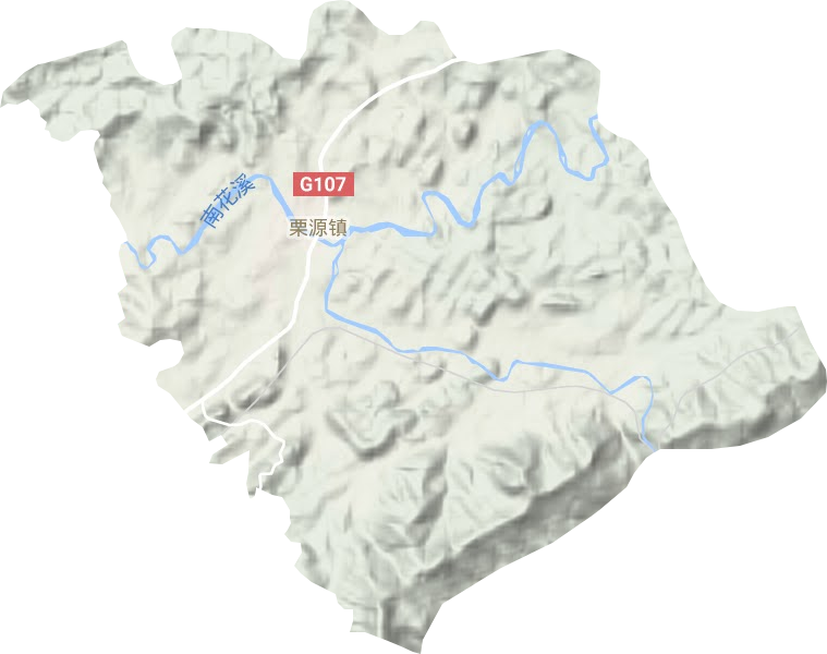 栗源镇地形地图