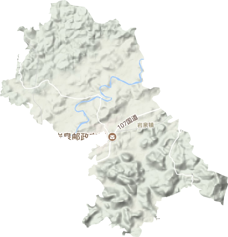 岩泉镇地形地图