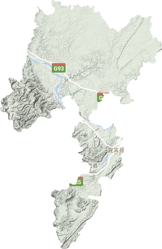叙州区地形地图