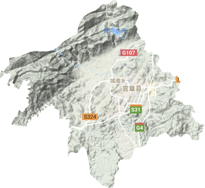 玉溪镇地形地图