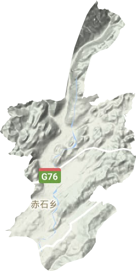 赤石乡地形地图