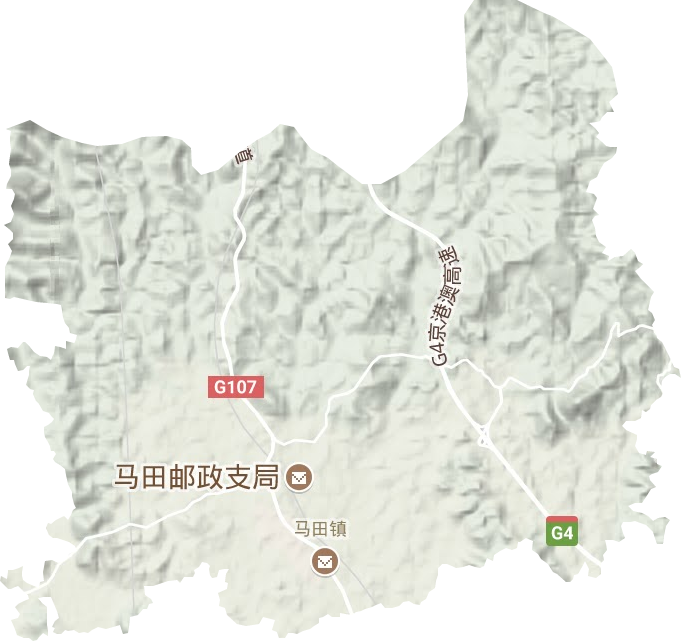 马田镇地形地图