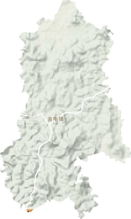 金龟镇地形地图