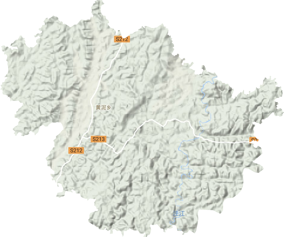 黄泥镇地形地图