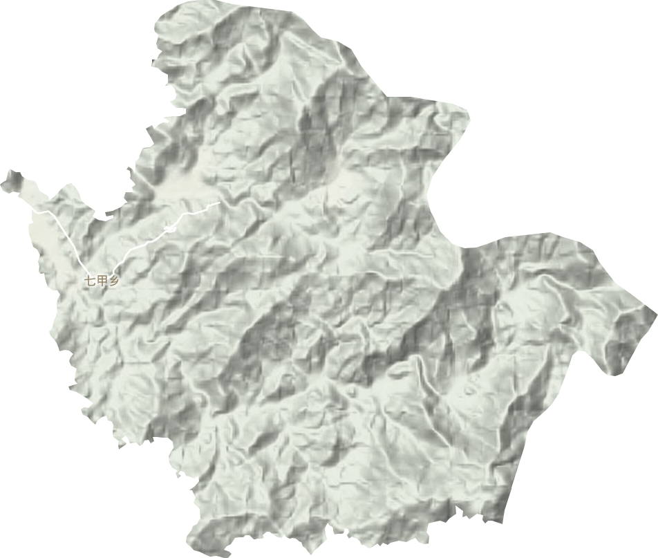 七甲乡地形地图