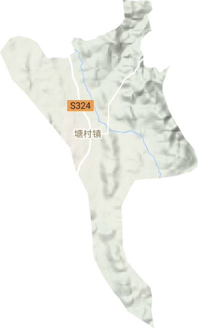 塘村镇地形地图