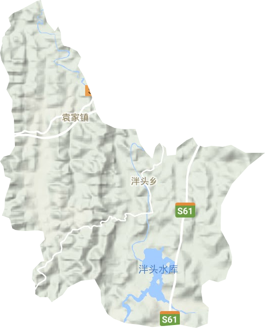 袁家镇地形地图