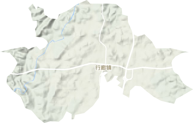 行廊镇地形地图