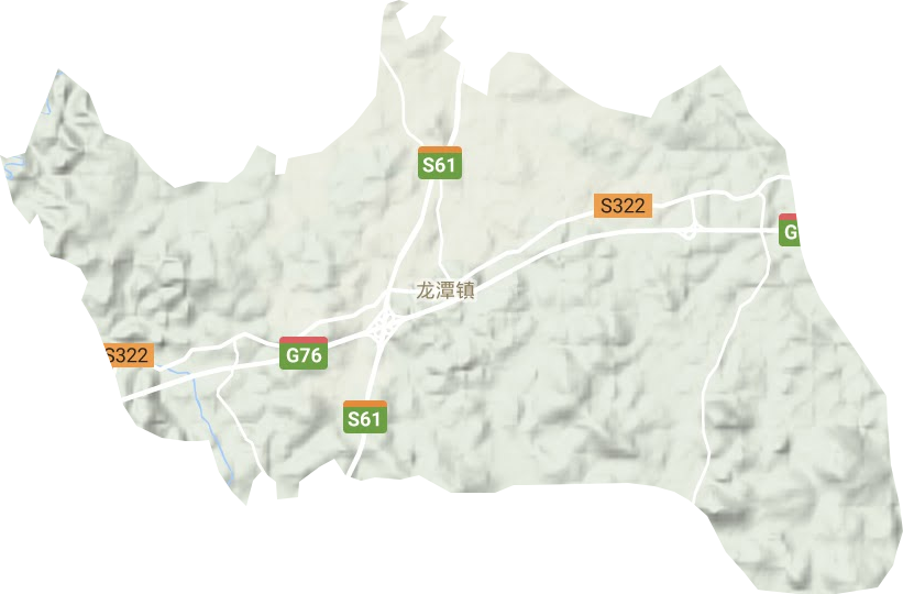 龙潭镇地形地图
