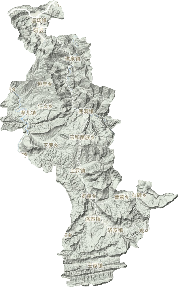 珙县地形地图