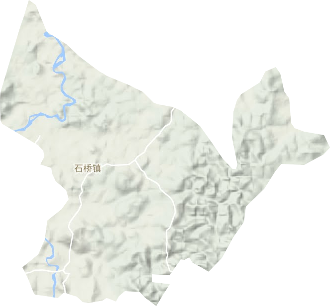 石桥镇地形地图