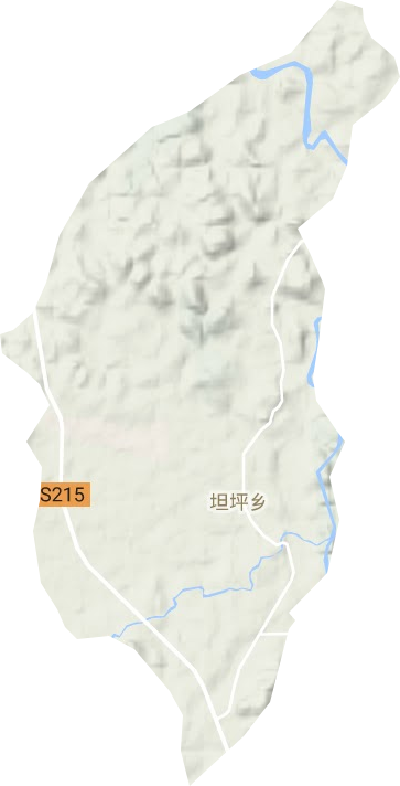 坦坪镇地形地图