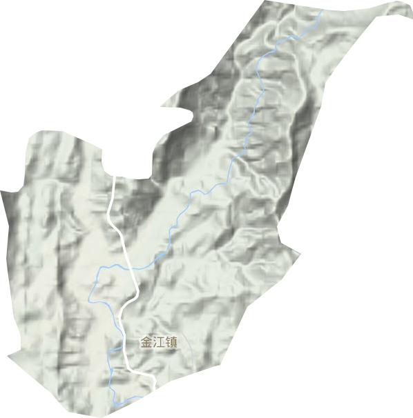 金江镇地形地图