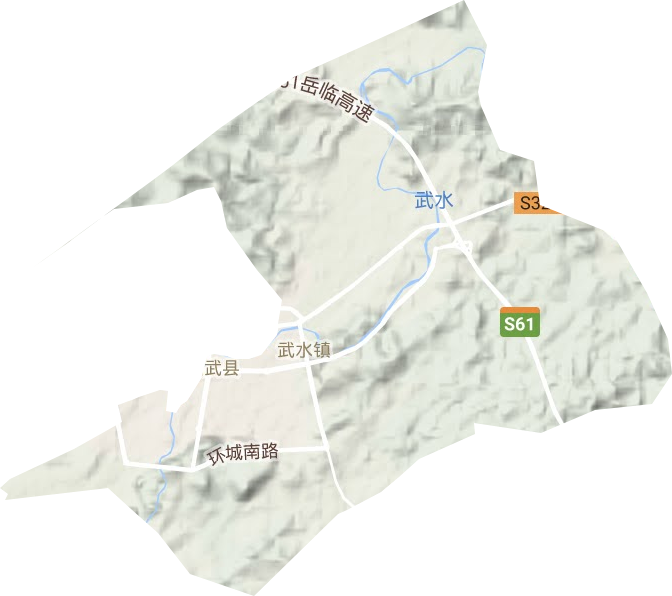 武水镇地形地图