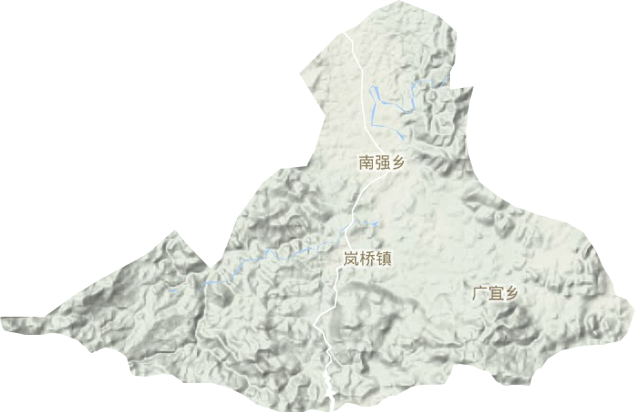 南强镇地形地图