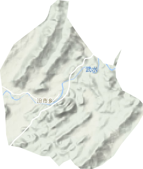 汾市镇地形地图