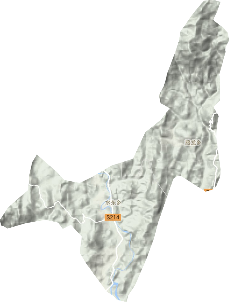 水东镇地形地图