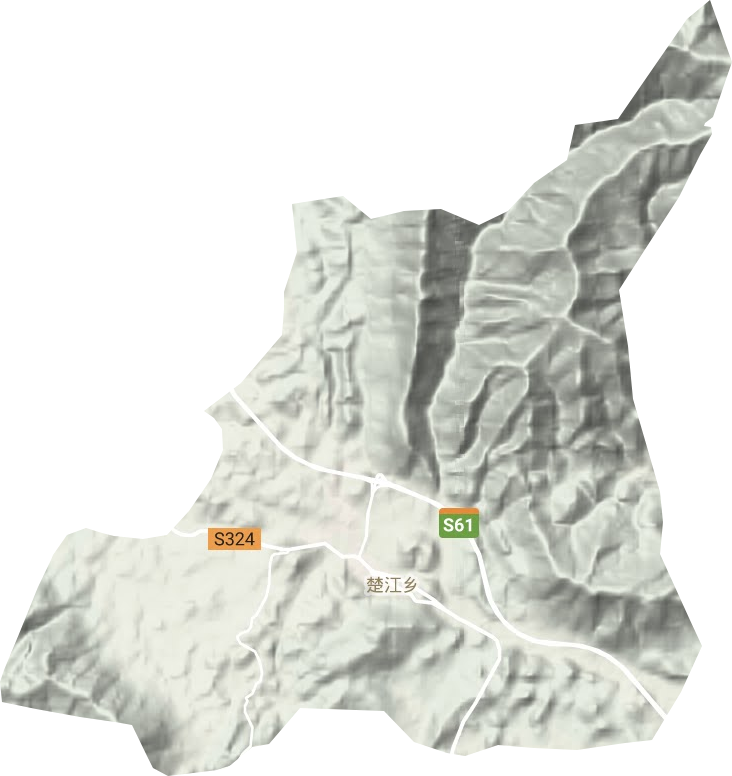 楚江镇地形地图