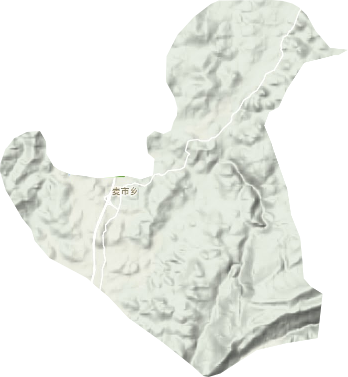麦市镇地形地图