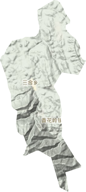 香花镇地形地图