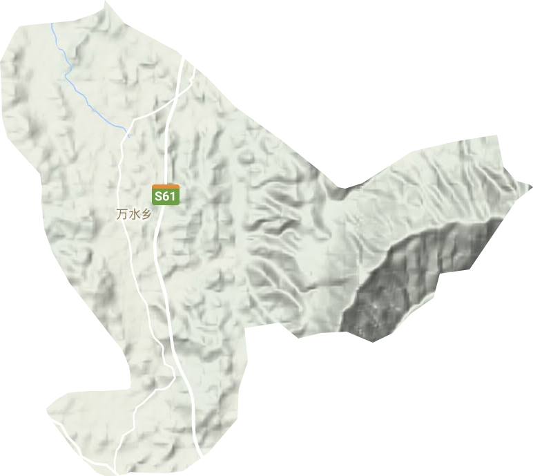 万水乡地形地图