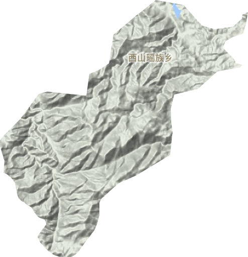 西山瑶族乡地形地图