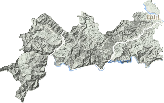 屏山县地形地图