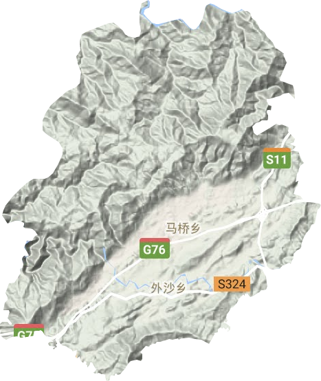 马桥镇地形地图