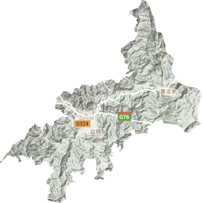 集益乡地形地图