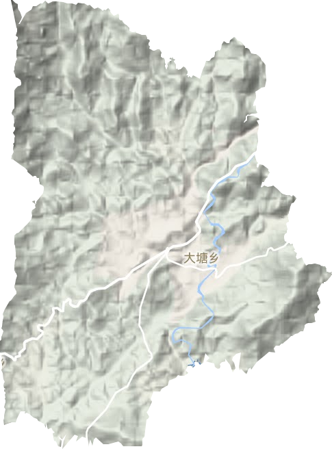 大塘镇地形地图