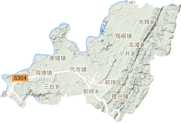 前锋区地形地图