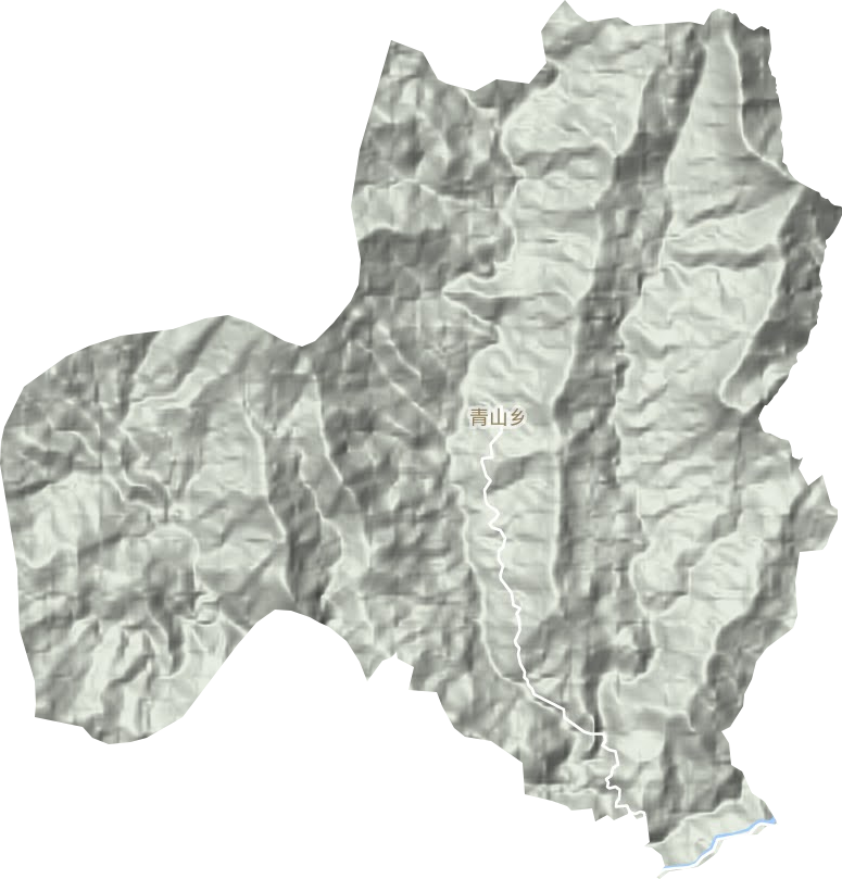 青山乡地形地图