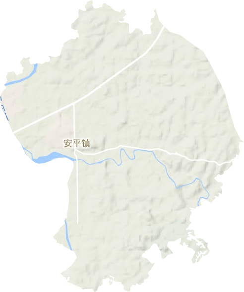 安平镇地形地图