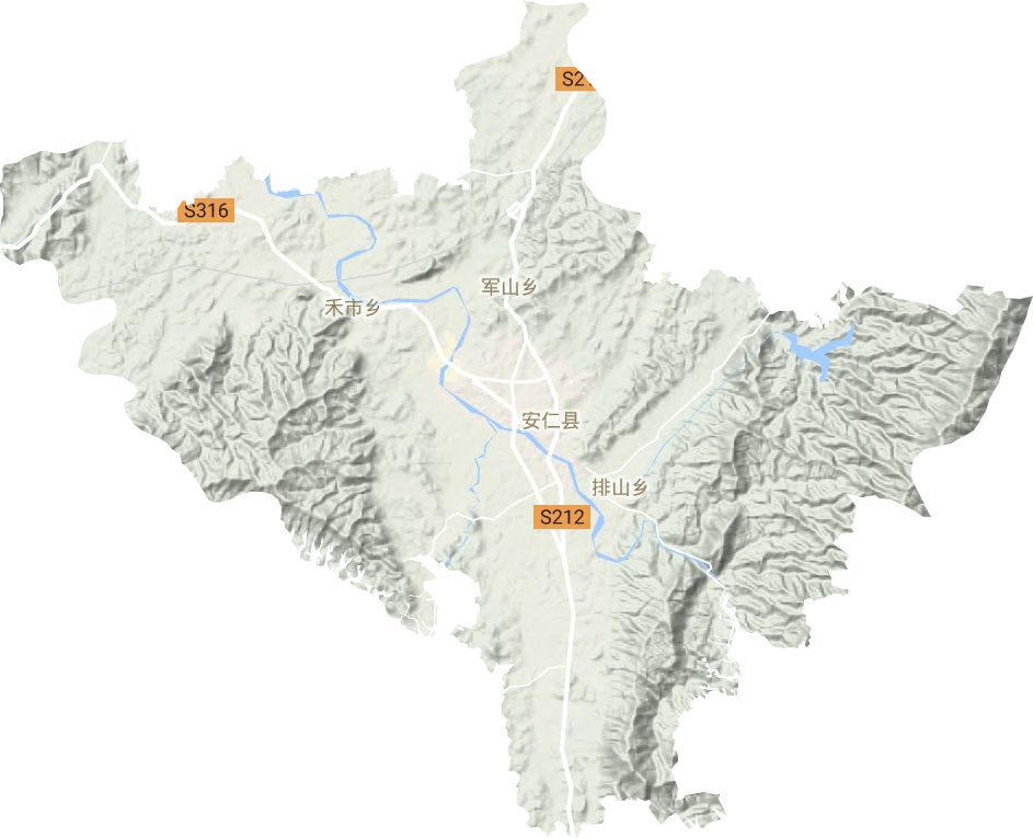 永乐江镇地形地图