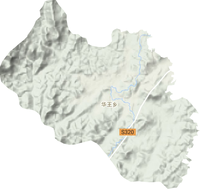 华王乡地形地图