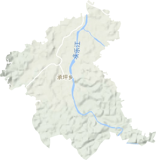 承坪乡地形地图