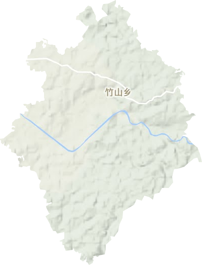竹山乡地形地图
