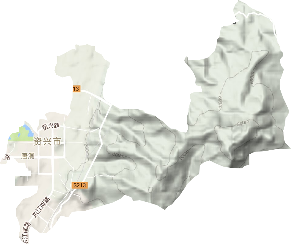 唐洞街道地形地图
