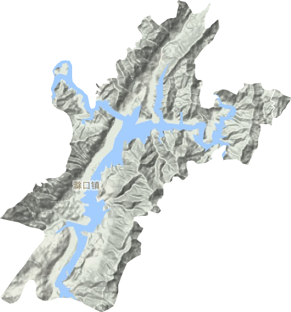 滁口镇地形地图