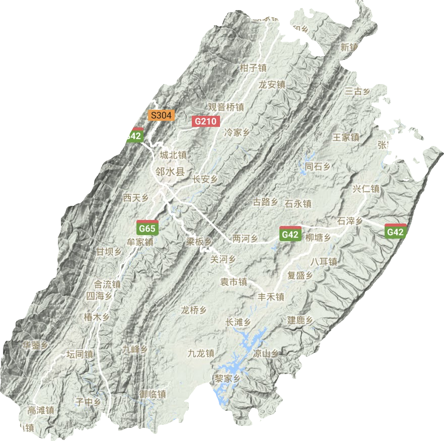 邻水县地形地图