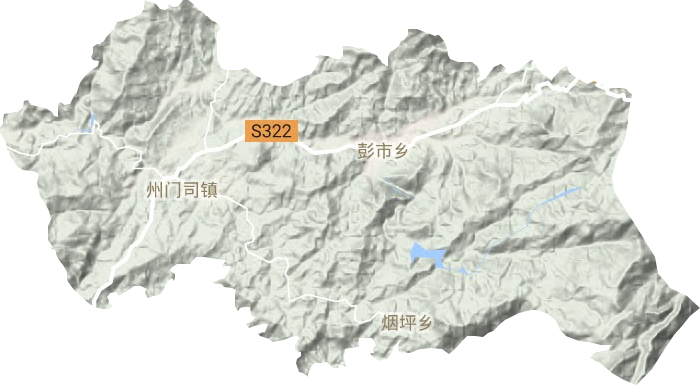 州门司镇地形地图