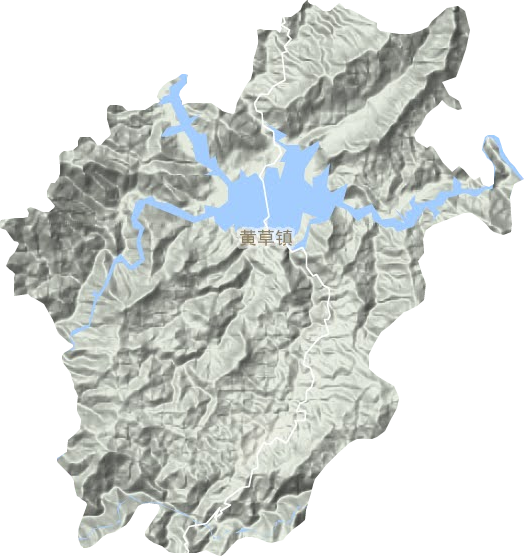 黄草镇地形地图