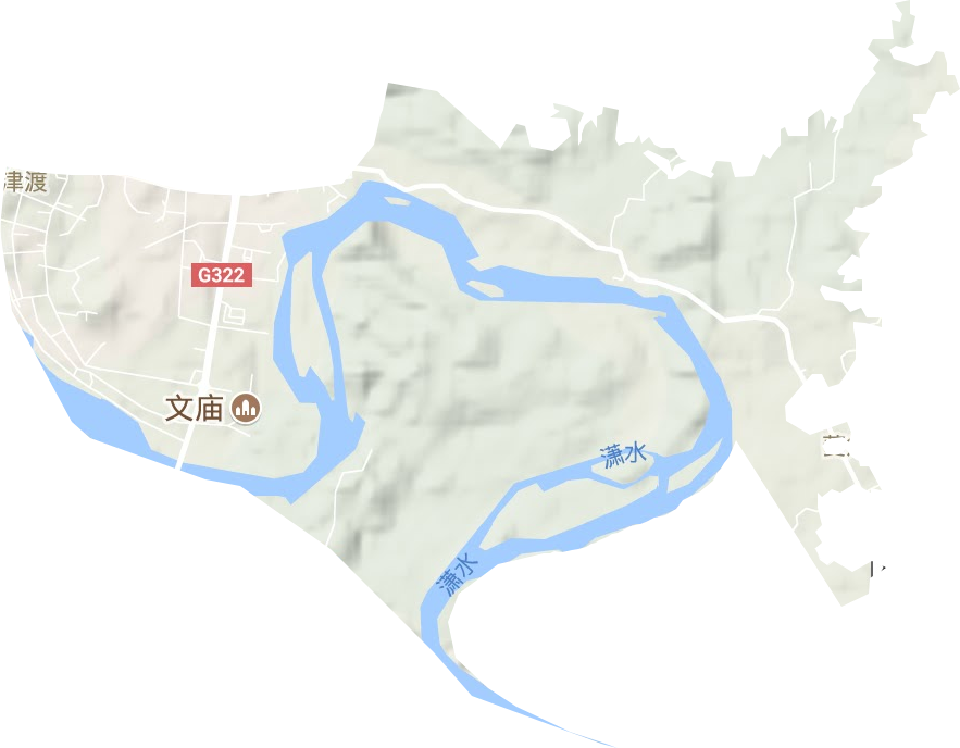 南津渡街道地形地图