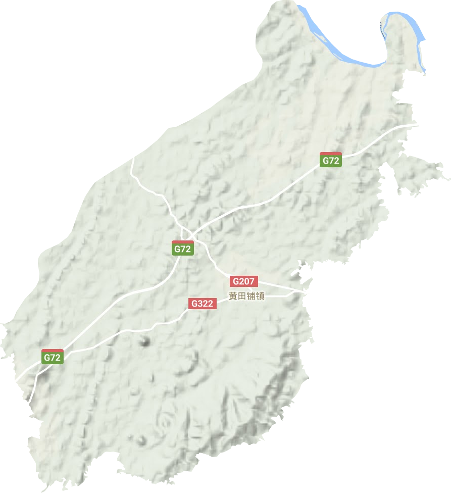 黄田铺镇地形地图