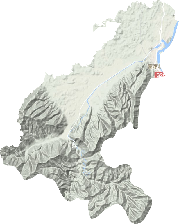 富家桥镇地形地图