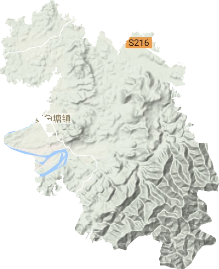菱角塘镇地形地图