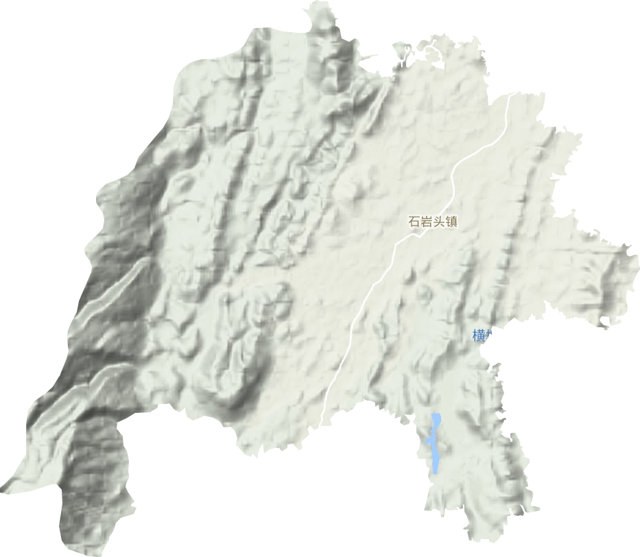 石岩头镇地形地图