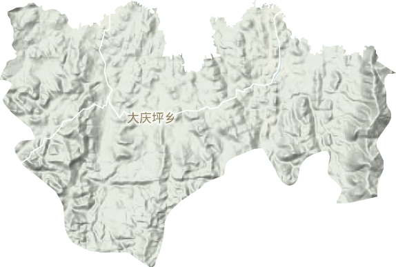 大庆坪乡地形地图