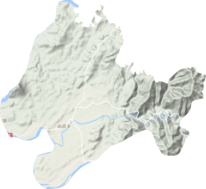 凼底乡地形地图