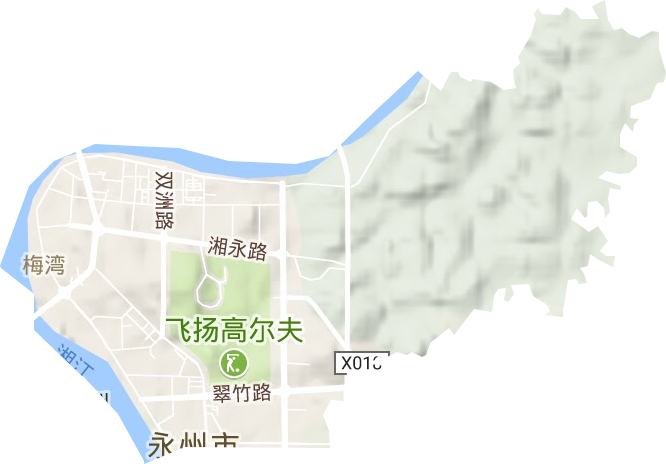 梅湾街道地形地图